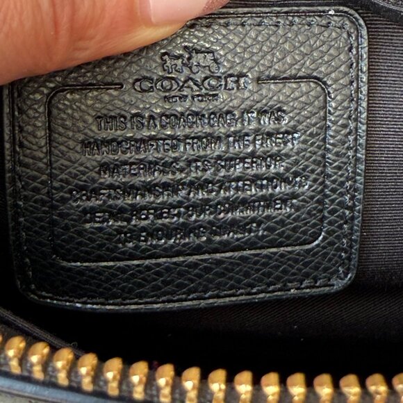 COACH MINI SIERRA DOME CROSSGRAIN LEATHER SATCHEL CROSSBODY BAG Black Leather - Picture 15 of 15